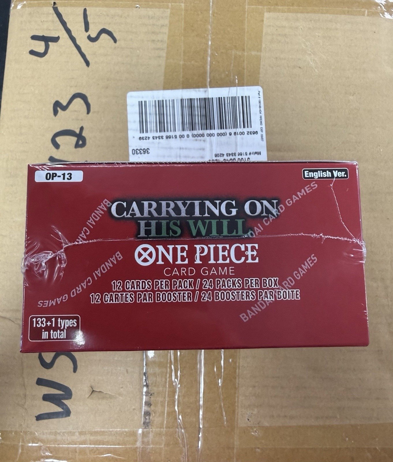 One Piece TCG OP-13 Carrying on His Will (English Booster Box & Case) - Image 2